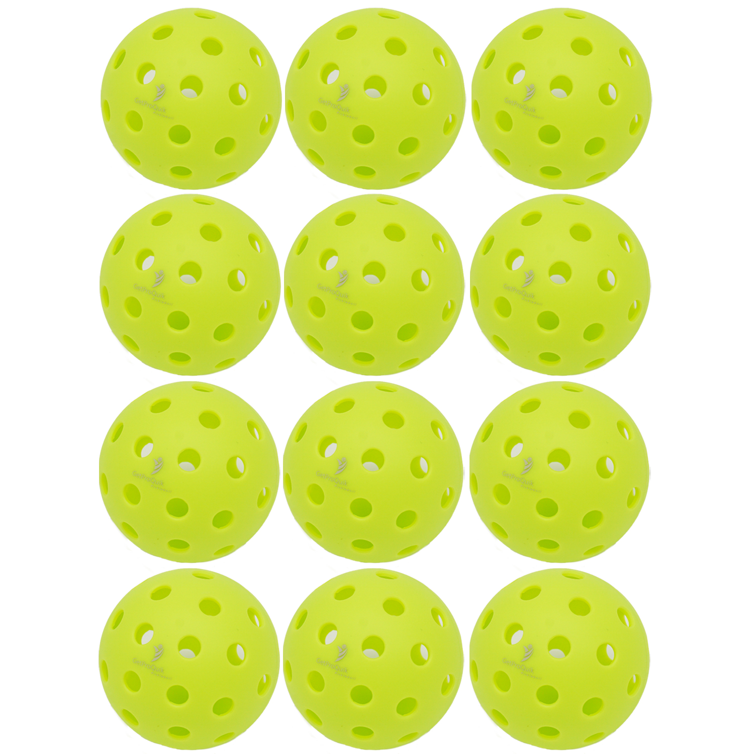 12Pcs Outdoor Pickleball Balls Set,40 Holes Standard Pickleball, 74mm Sport Training Practice Ball