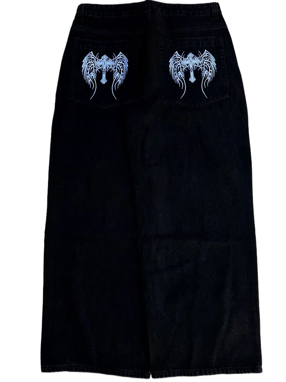 Hip Hop Gloe Baggy jeans mens retro streetwear slow 2000s High Street Y2K jeans wide leg pants spider denim mens clothing 240920