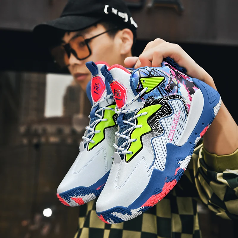 2024 New Men's Basketball Shoes Cushion Anti Slip Sports Shoes Fitness Training Shoes Male Basketball Boots Basket Sneakers