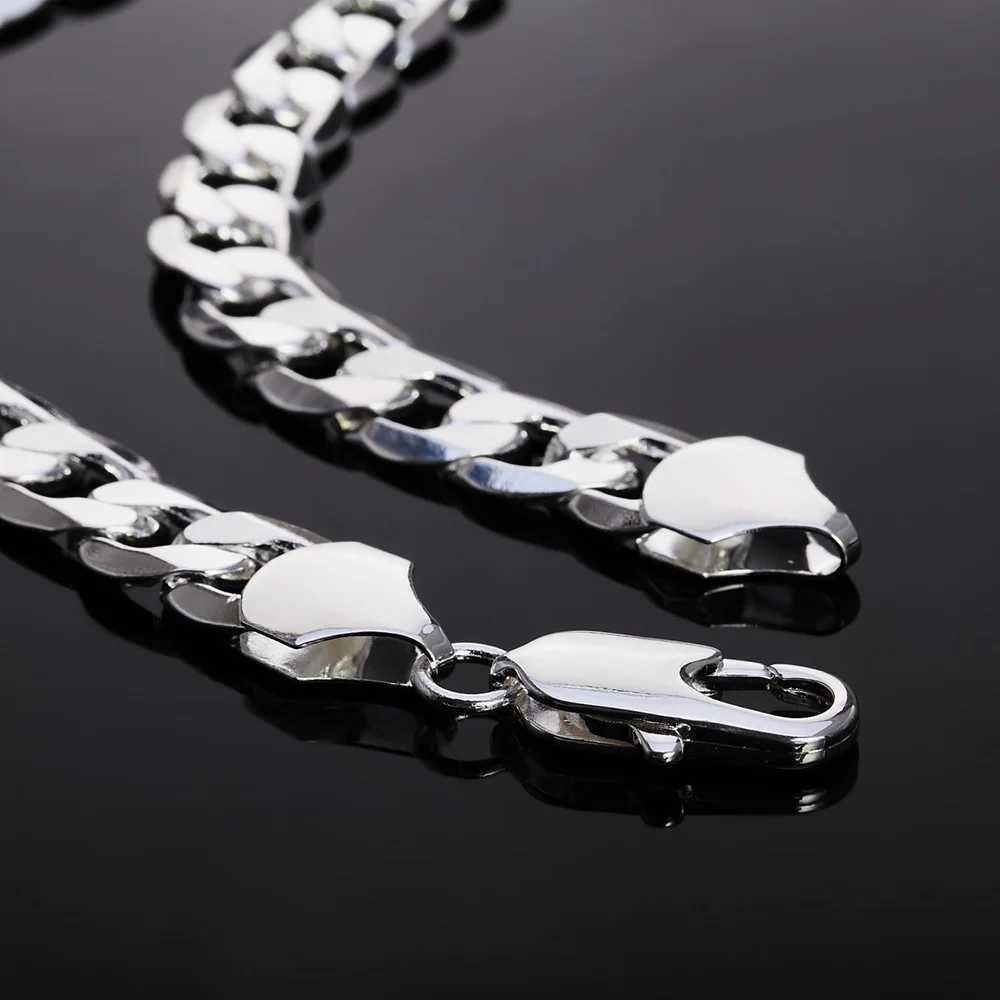 Special offer 925 Sterling Silver necklace for men classic 12MM chain 18-30 inches fine Fashion brand jewelry party wedding giftX240919