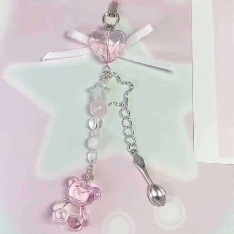 F42F Bow Phone Chain Angel Wing Pendant Keychain Sweet Cool Key PhoneXJ250319