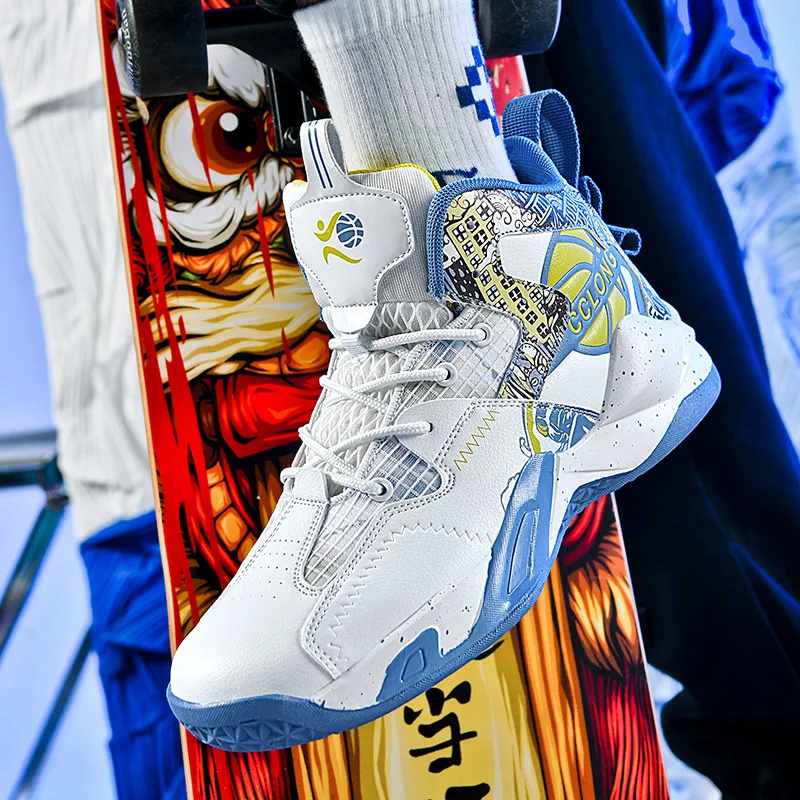 2024 New Big Size 45 Basketball Shoes Men Breathable Sports Shoes Training Athletic Basketball Sneakers Women