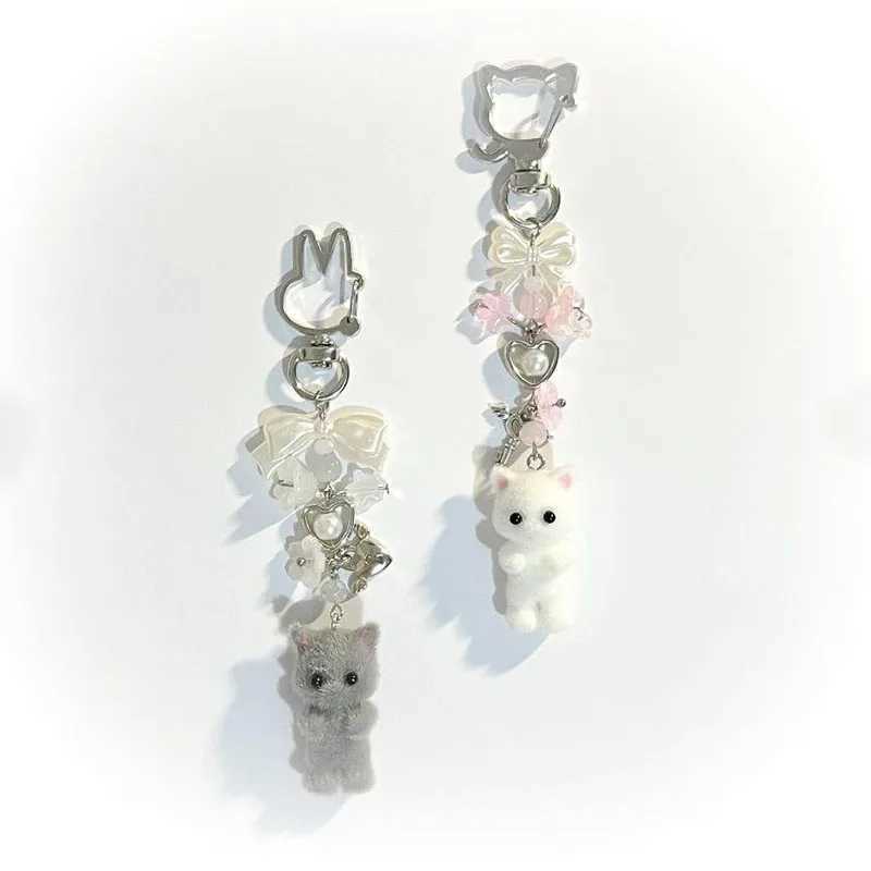 Furry Kitten keychain handmade Y2K womens fashionXJ250319
