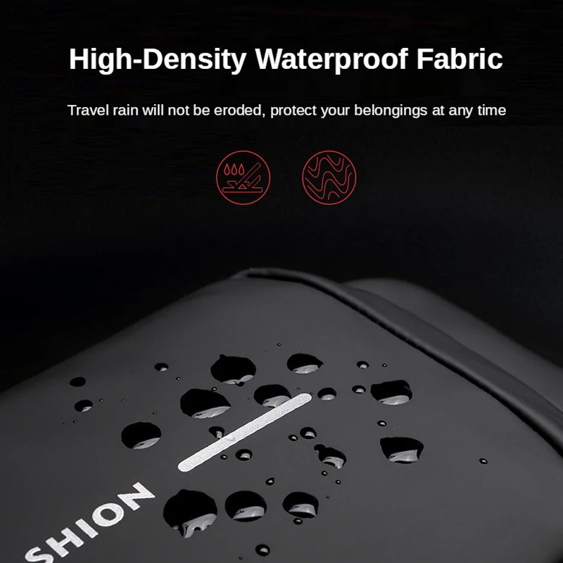 Waterproof leisure luggage mens multifunctional antitheft USB charging cross body bag patented leather travel 240919