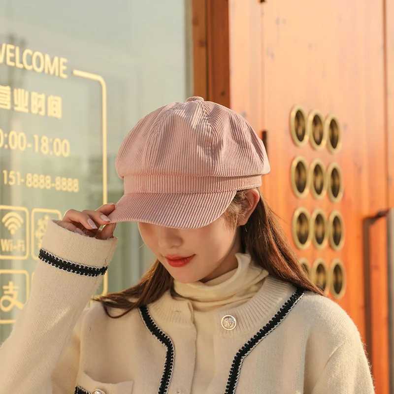 Hats for women retro Korean version of the British octagonal hat four seasons literary leisure beret cap S61X240919