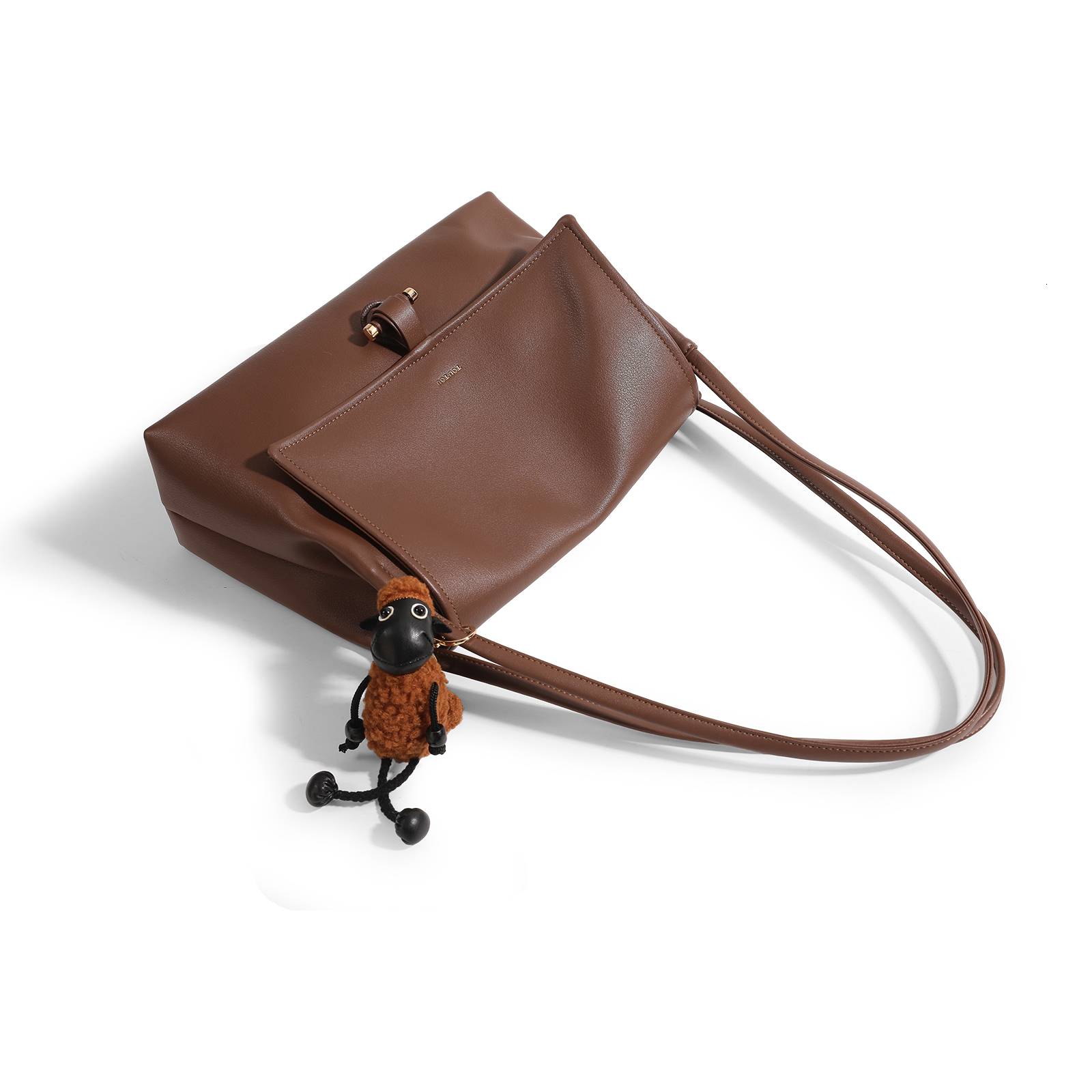 TOUTOU Women Tote Cute Doll Pendent Large Capacity High-End Shoulder Crossbody For Daily Work And Commuting Underarm Bag