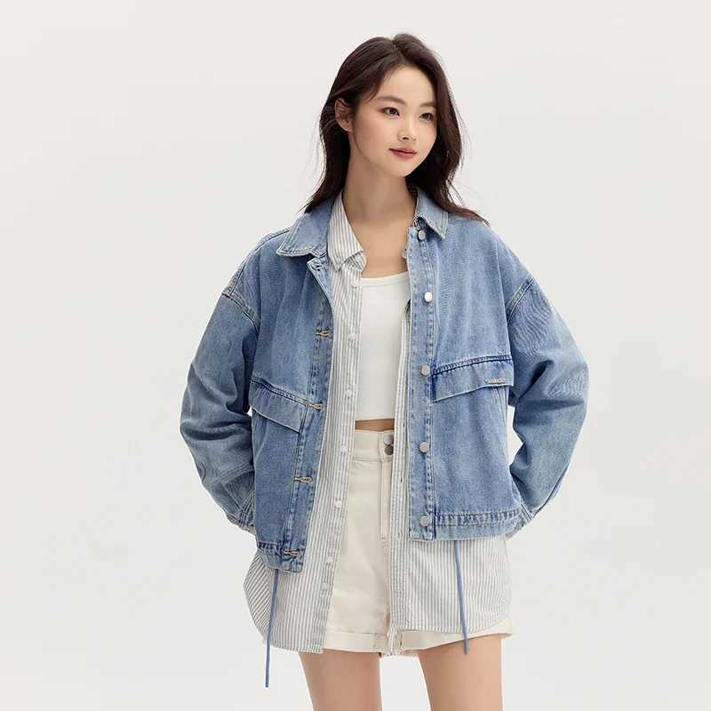 Semir Denim Jacket Women Sweet and Cool Style Personality Top Autumn Trendy Loose JacketX240920