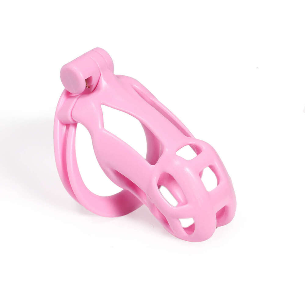 Pink Cage Set Lightweight Custom Curved Male Chastity Device Kit Penis Ring Cock Ring Cages Trainer Belt Sex Toys