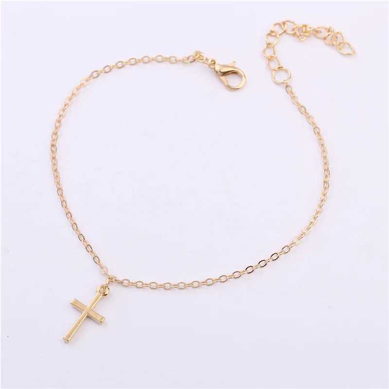 Punk 2020 New Fashion Anklets Summer Personality Wild Popular Simple Crosses Anklets Lady Legs Anklets Wholesale Y240920