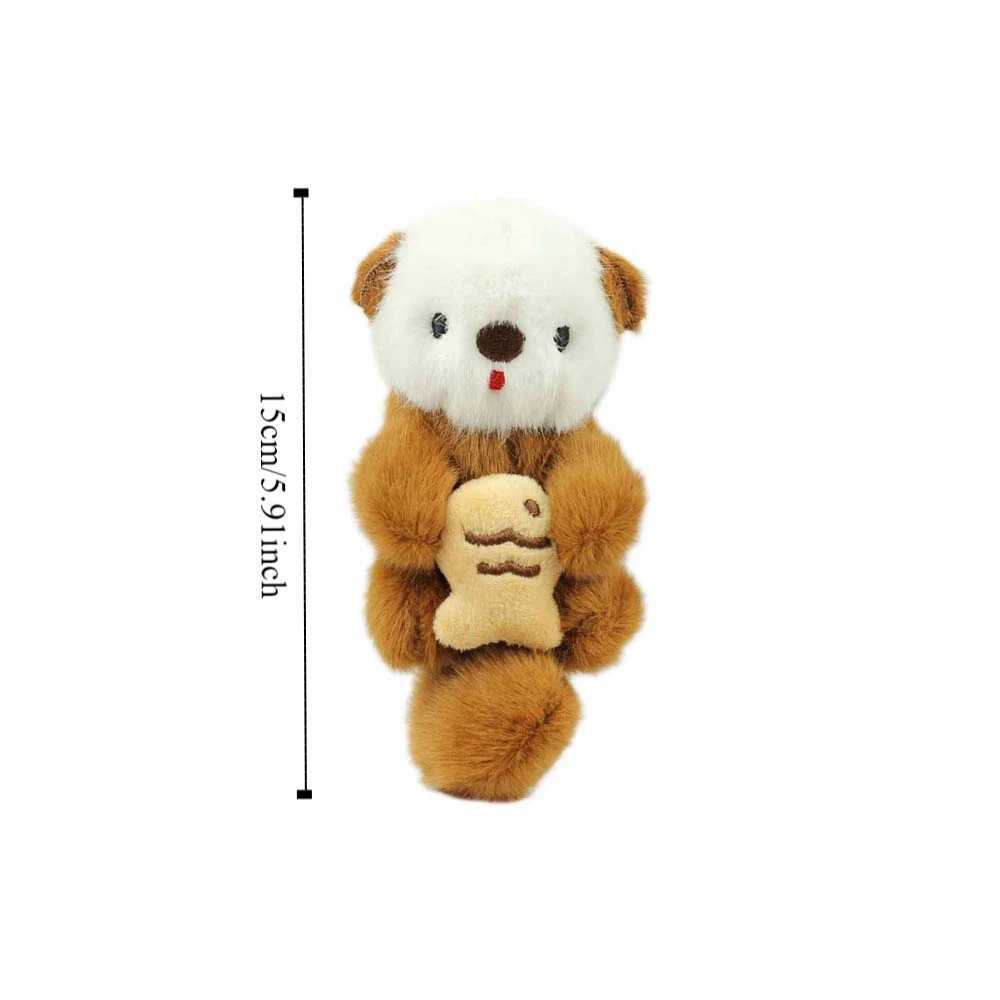 Animal Doll Cartoon Otter Keychain Accessories Decorative Plush Otter Bag Pendant Bag Pendant Soft Filled Otter KeychainXJ250319