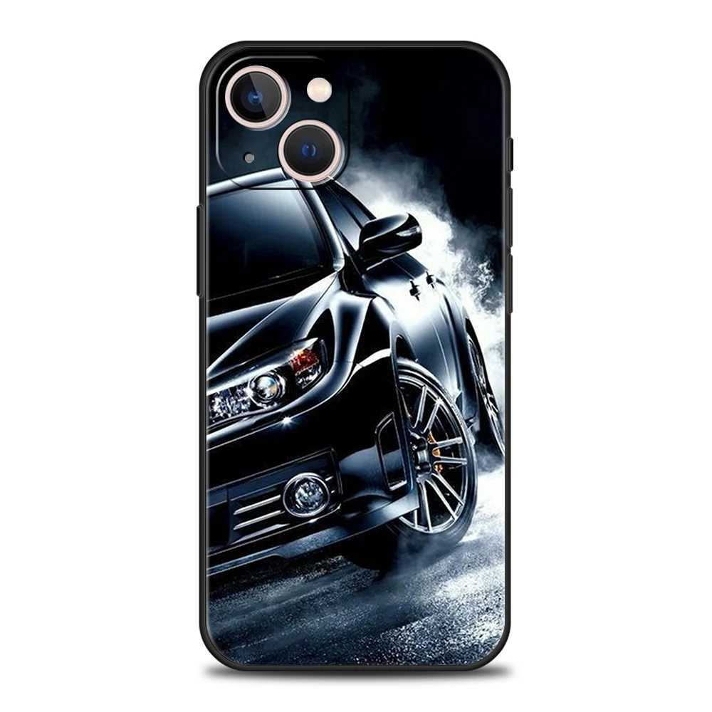 Cool sport black car phone case cover suitable for lPhone 16 15 13 12 Pro Max XR XS 11 7 8 Plus shockproof silicone soft shell coverCL240720