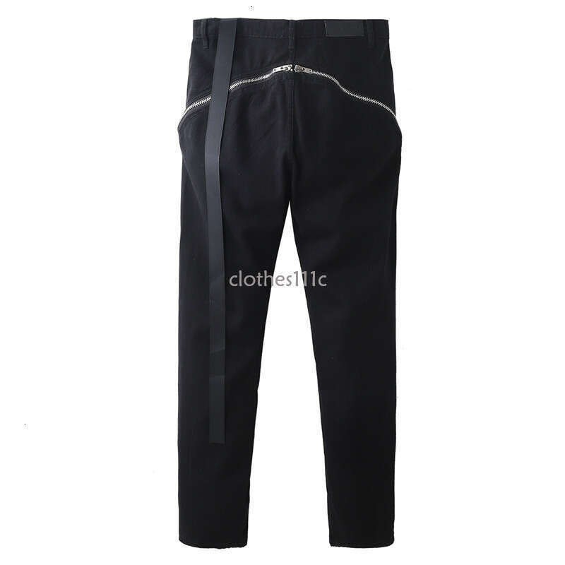 Haruku Sashes Zipper Decorate Vibe Style Black Cargo Pants For Men High Street Straight Casual Baggy Oversized Unisex Trousers