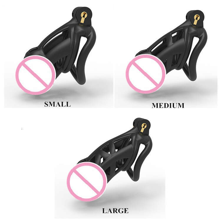 New 3 sizes black white cock rings chastity lock for men