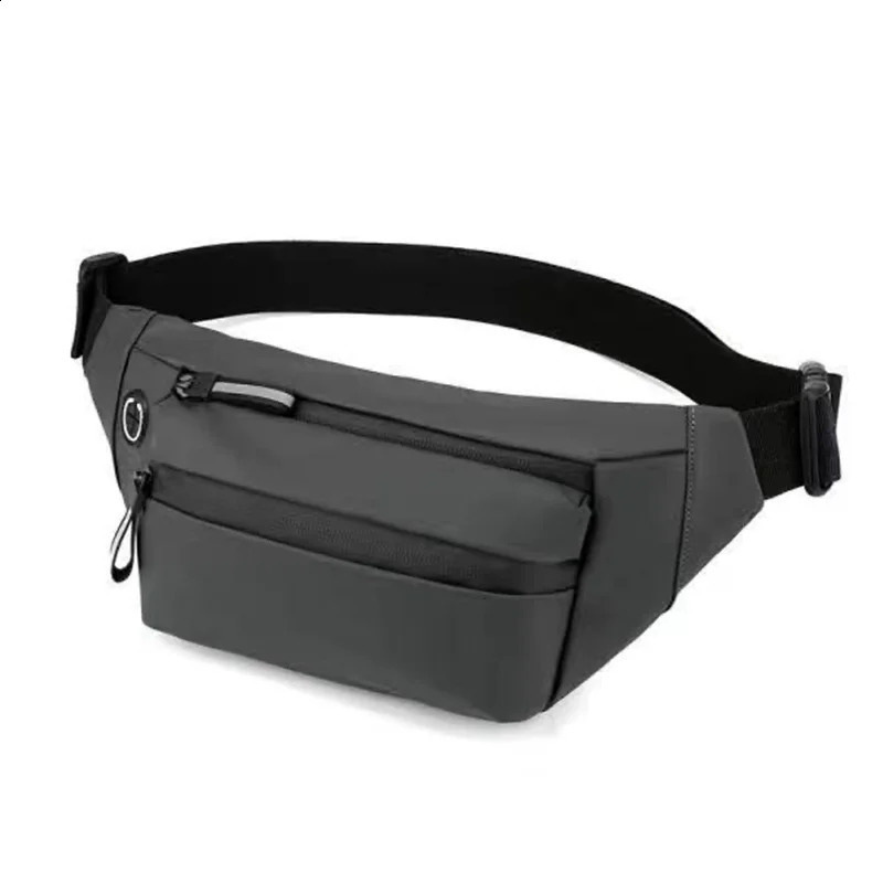 Mens solid color Fanny bag fashion trend casual outdoor chest ten font horse riding Oxford fabric wearresistant 240919