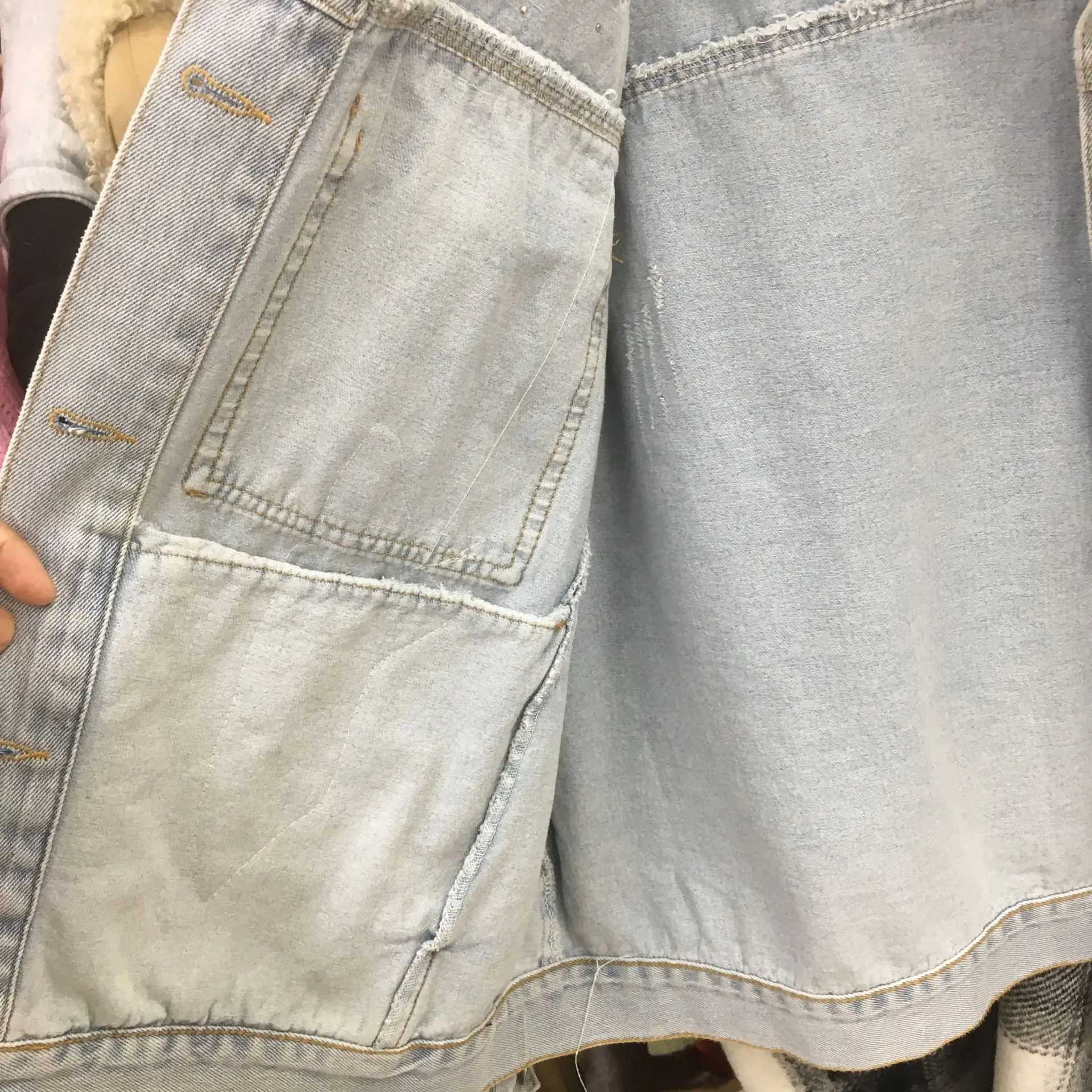 Women Pearls Beaded 3D Floral Lace Embroidery Sequin Denim Coat Flowers Diamonds Distressed Jeans Jacket Cowboy Cardigan TopsX240920