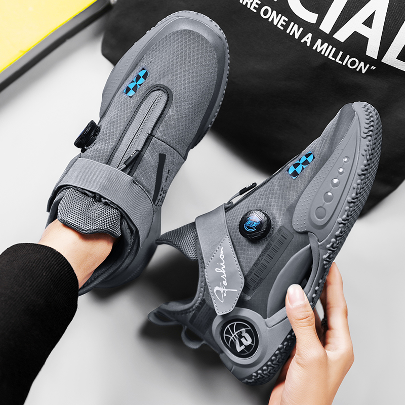 High Quality Mens Sneakers Wearable Gym Training Sports Elastic Band Cushion Basketball Shoes for Man 79ed