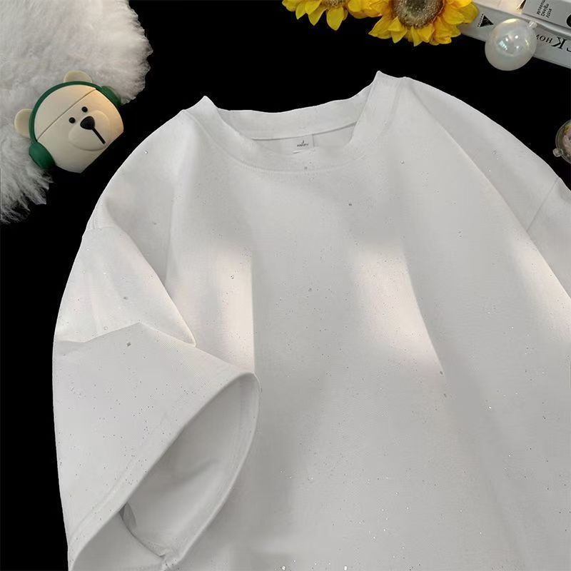 Mantianxing cotton short-sleeved T-shirt men's summer new American fashion brand loose T-shirt with T-shirt and half sleeves.