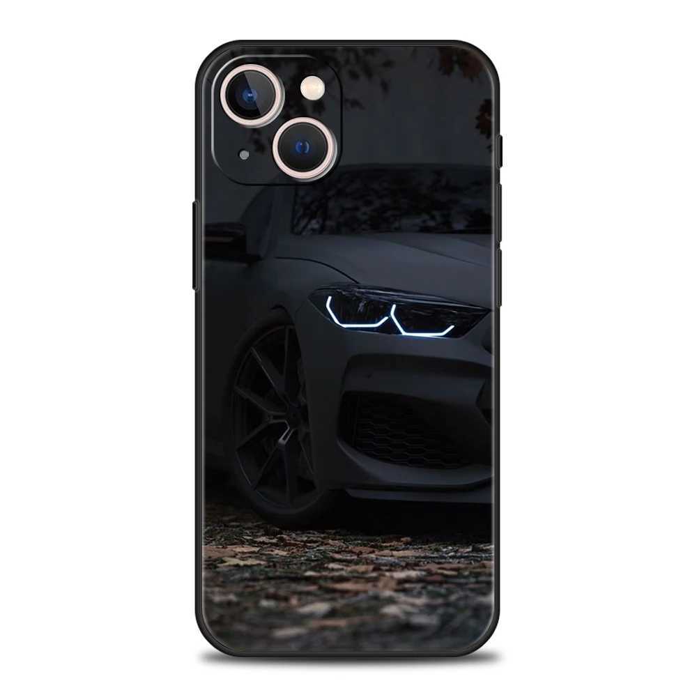 Cool sport black car phone case cover suitable for lPhone 16 15 13 12 Pro Max XR XS 11 7 8 Plus shockproof silicone soft shell coverCL240720