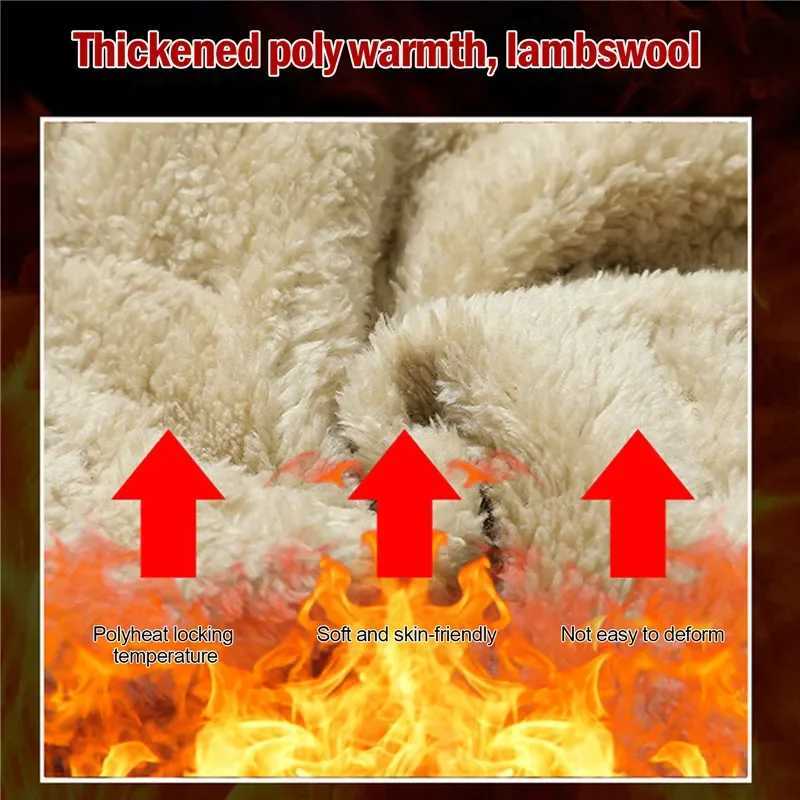 Winter sports shirt mens plush thick wool sports pants Lambswool hot pants casual pants windproof warm cotton pants W240919