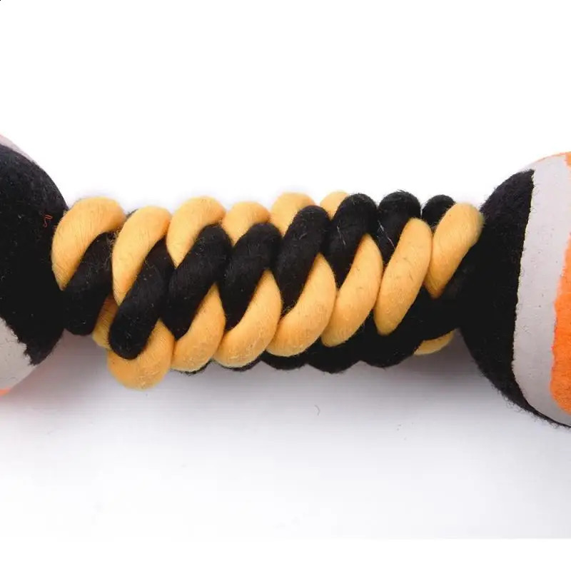 Colorful cotton rope cleaning teeth cleaning durable interactive game dog cleaning teeth toys dog toys chew 240914
