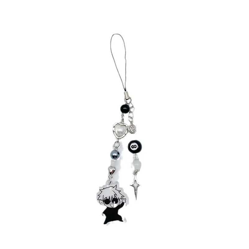 Anime JJK Keychain Cosplay Geto Suguru Satoru Gojo Matching Jujutsu Phone Charm Accessory Pendant Keyring Bag Jewelry GiftX240919