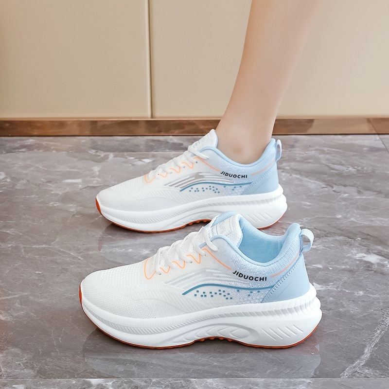 Flyknit soft soled running for women 2024 Spring and Autumn new versatile lightweight coconut breathable casual sports shoes 2511