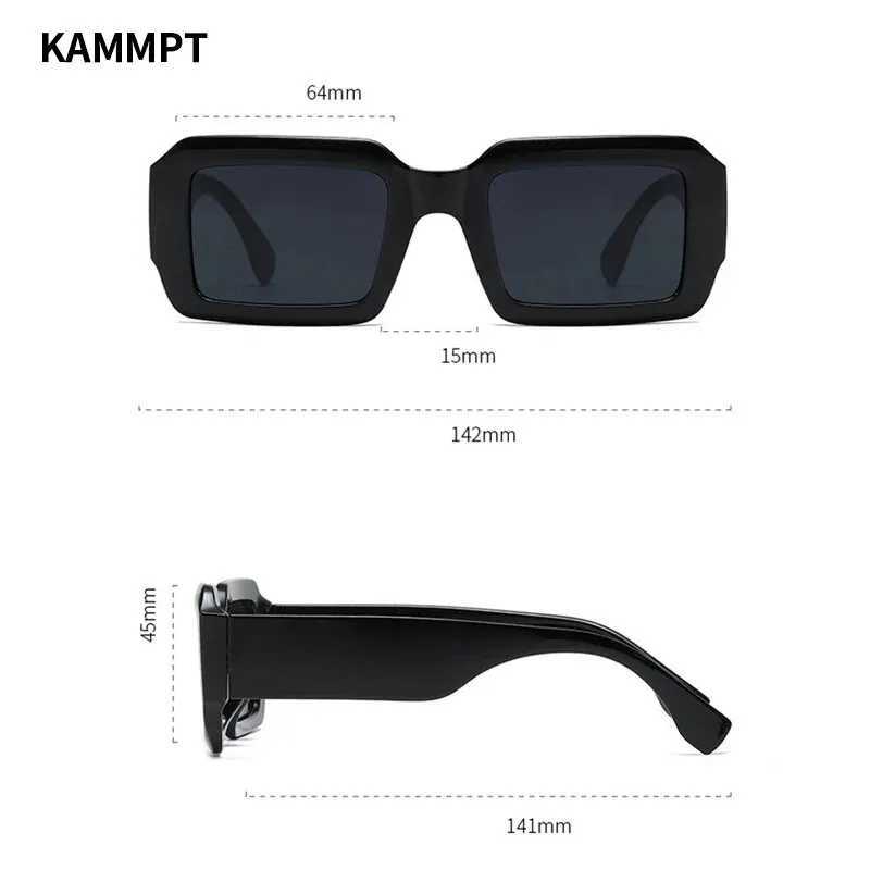 KAMMPT Small Rectangle Hip Pop Sunglasses for Women Fashion Vintage Men Retro Traveling Trend Brand Design Shades EyewearX240920