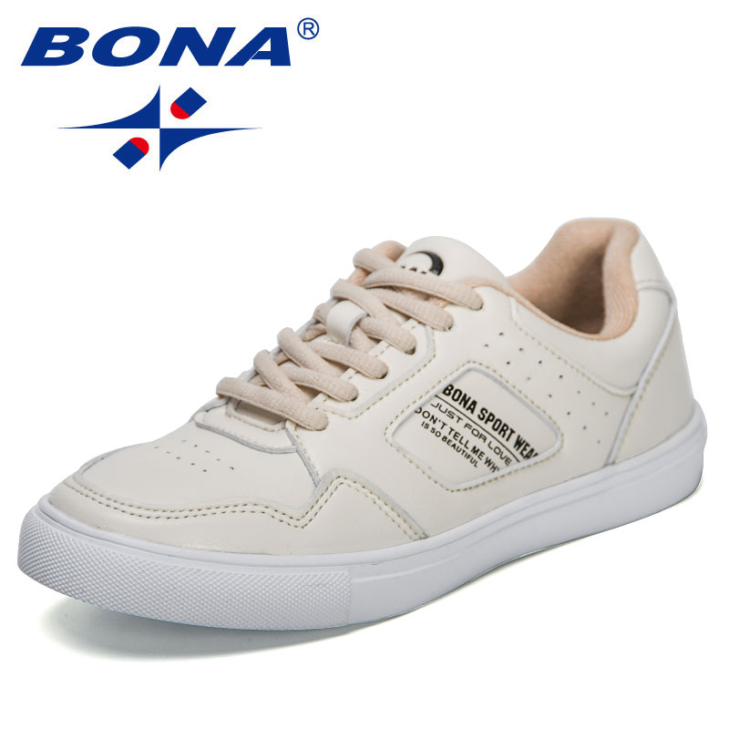 2023 BONA New New Designers Ladies Flat Skateboarding Sneakers Soft Casual Platform Women Lightweight Breathable Walking Shoes d170