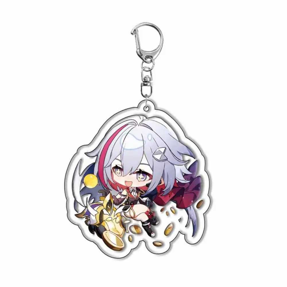 March 7th Honkai Star Rail Keychain New Seele Fuan Xuan Prop Badge Kafka Costume Anime Game PendantX240919