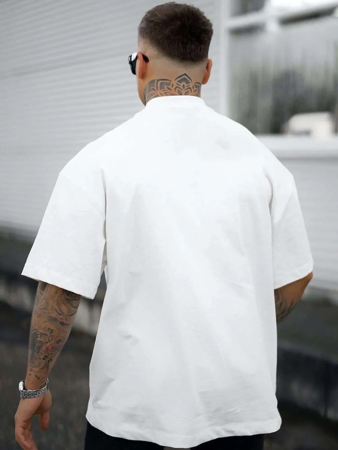 2024 New Summer Fashion Men's T-shirt English Letter Print Pattern Casual Loose Street Fiess High Quality Cotton Tops clothing