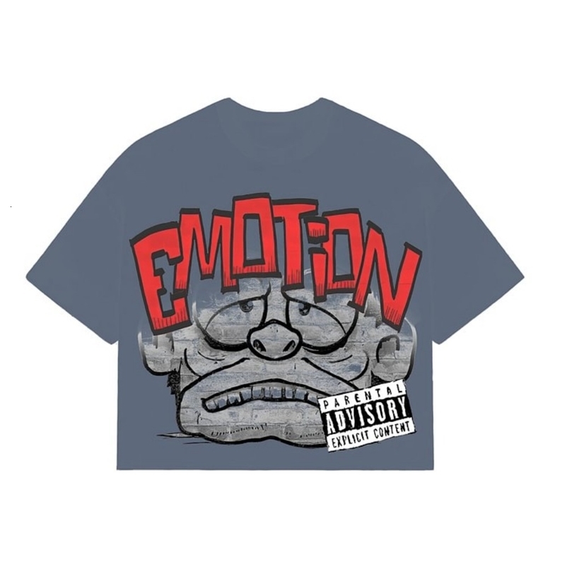 Vintage Cartoon Monster Print 100 Cotton TShirt Men Y2K Summer Short Sleeves Oversize Tshirt Streetwear Women Tops y240919