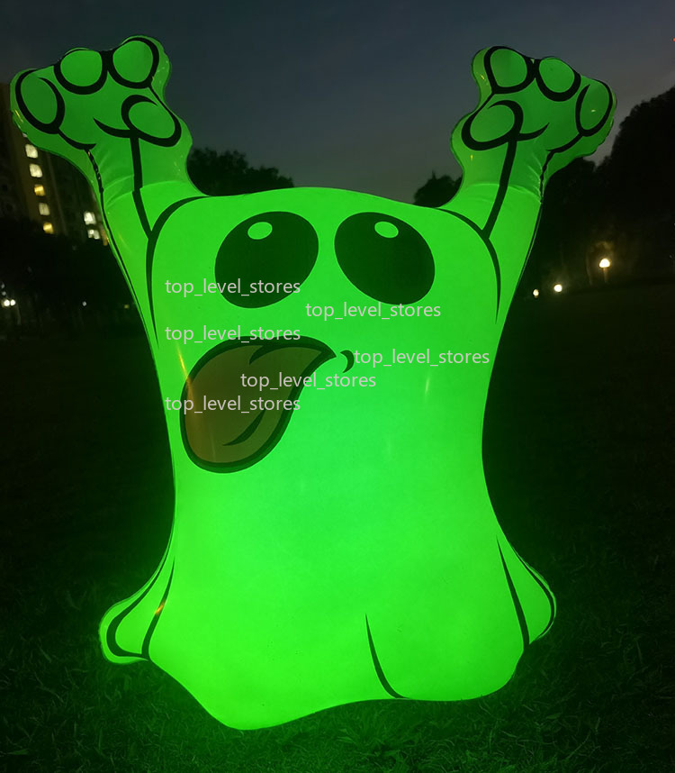New Halloween Garden Decoration Inflatable Ghost 72CM Remote Control Light Out Tongue Ghost Party Garden Decoration Scene Layout ffd