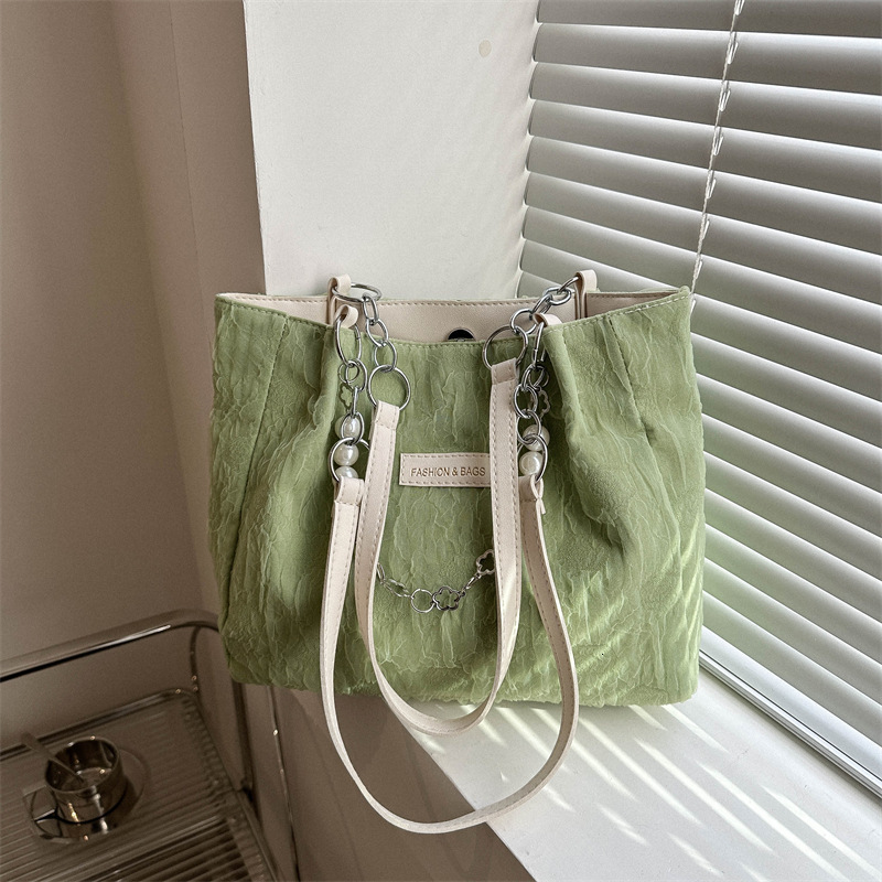 2025NEW Retro solid color canvas women s handbag fashionable trend large capacity fashion shoulder bag