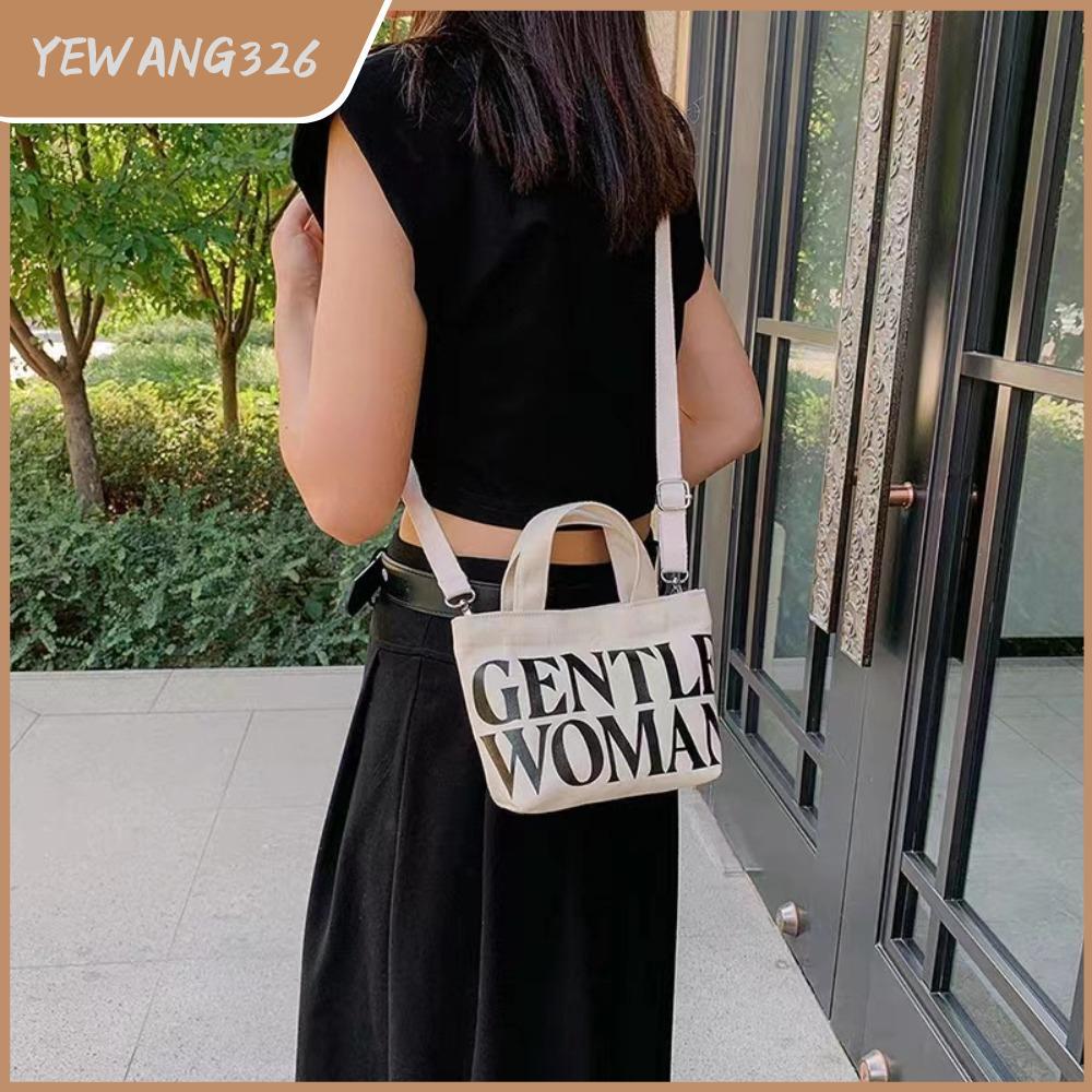 2024 Large Capacity Shoulder Canvas Letter Printing Crossbody Fashion Tote Bags Birthday Gifts