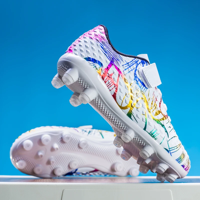 Indoor Professional Sports Football Shoes Outdoor Futsal Football Cleats Professional Men's Football Shoes High Top Breathable
