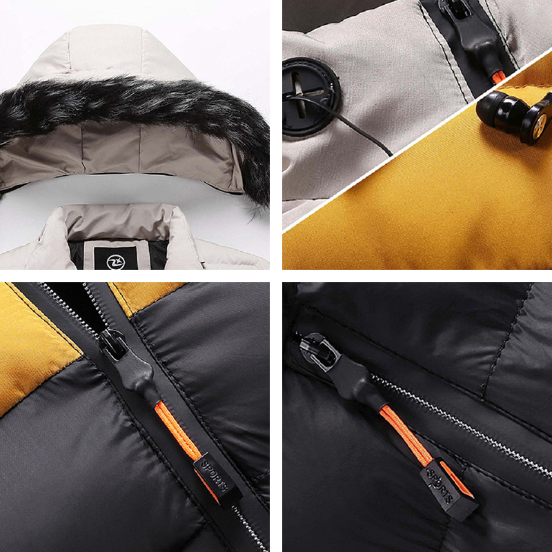 Winter Warm Parkas Thick Hooded Waterproof Coat Men Fashion Casual Windproof Outwear Detachable Hat Brand Jacket Male