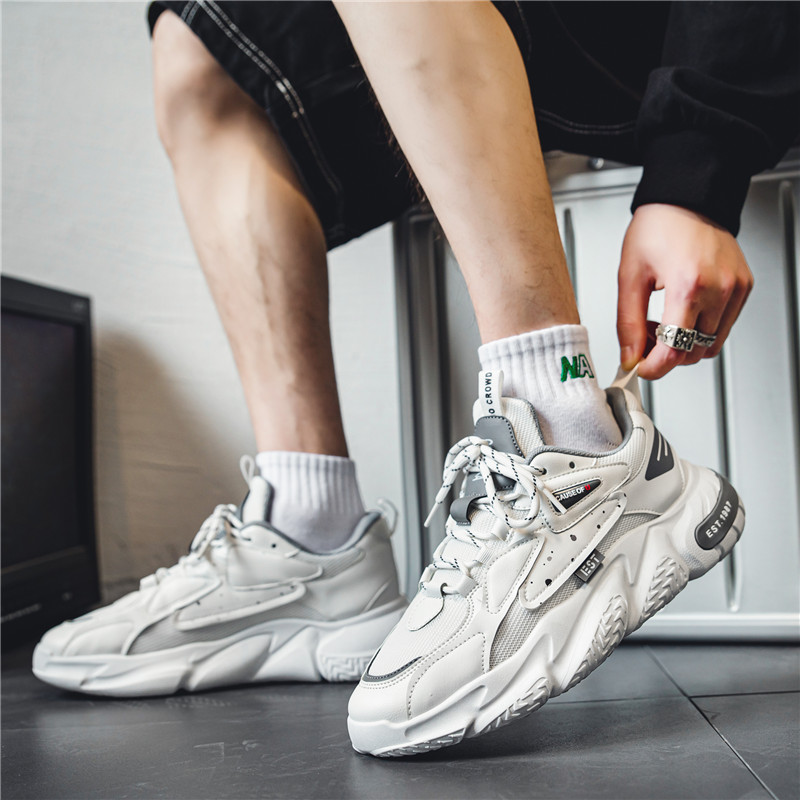 2024 Fashion and Comfortable Mesh Breathable Outsole Shoes Summer Hot Sale Mens Casual Shoes Thick Bottom Breathable Sneaker