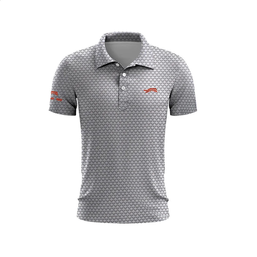 Tiger Woods Golf Sun Day Red Polo Shirt Mens Summer TShirt Top Quick Drying Club Button Up 240919