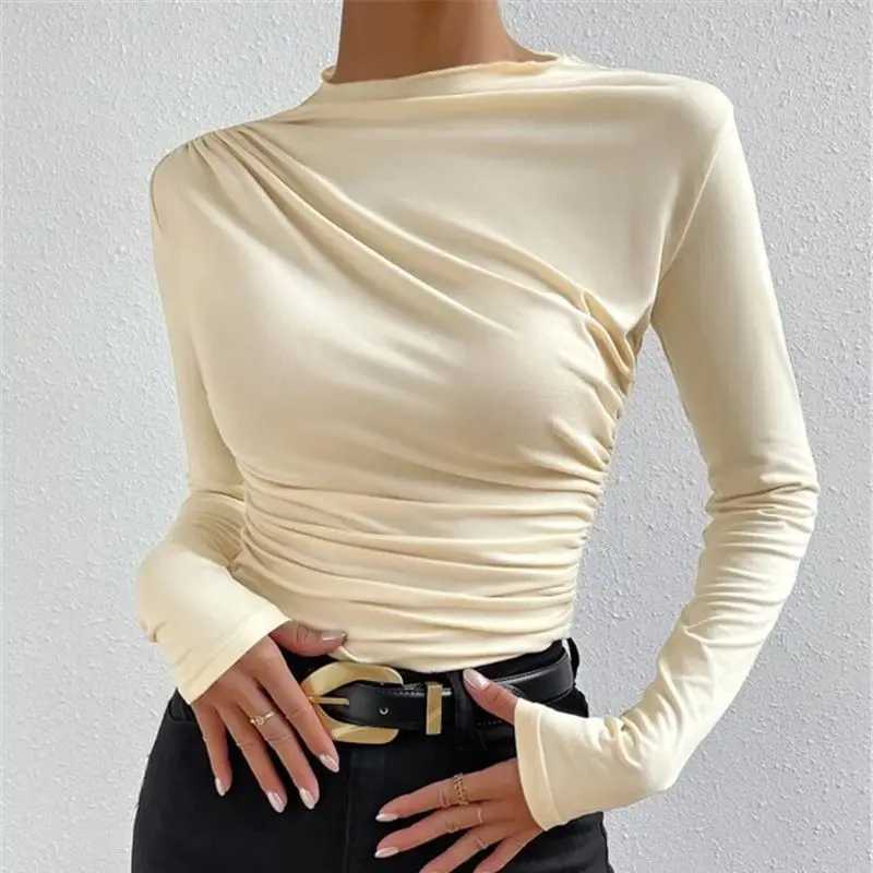 Women T Shirts Vintage Spring Winter Tees Autumn Sexy Tops Warm Blouse Top Casual Full Long Sleeve Shirt M240920
