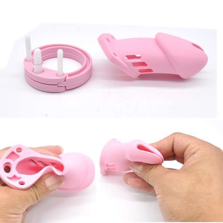 Male Sex Toys Small Male Chastity Device Cock Cage with 5 Size Rings Brass Locking Erotic Urethral Chastity Cage