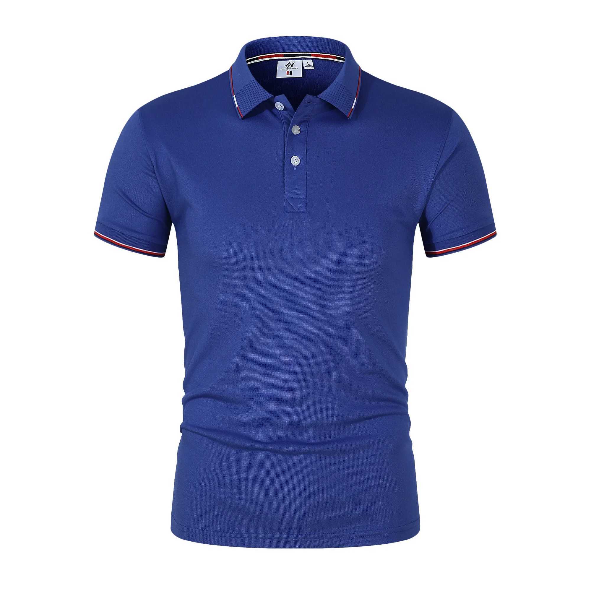 2024 Pink Premium Business Casual High Quality Cotton Summer Slim Fit Tops Mens Polo Shirt Fashion Vintage Short SleevesX240920