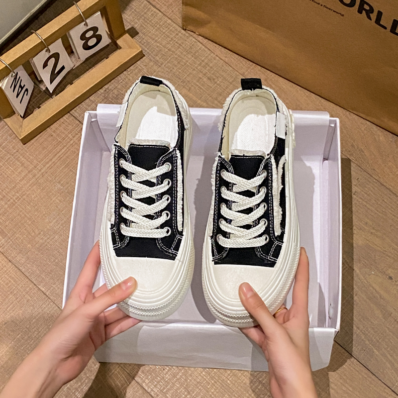 Women's 2024 Vulcanized outdoor Canvas Sneakers Ladies Flats Women Spring Autumn Lace Up Comfortable Sports Female Shoes 1c69