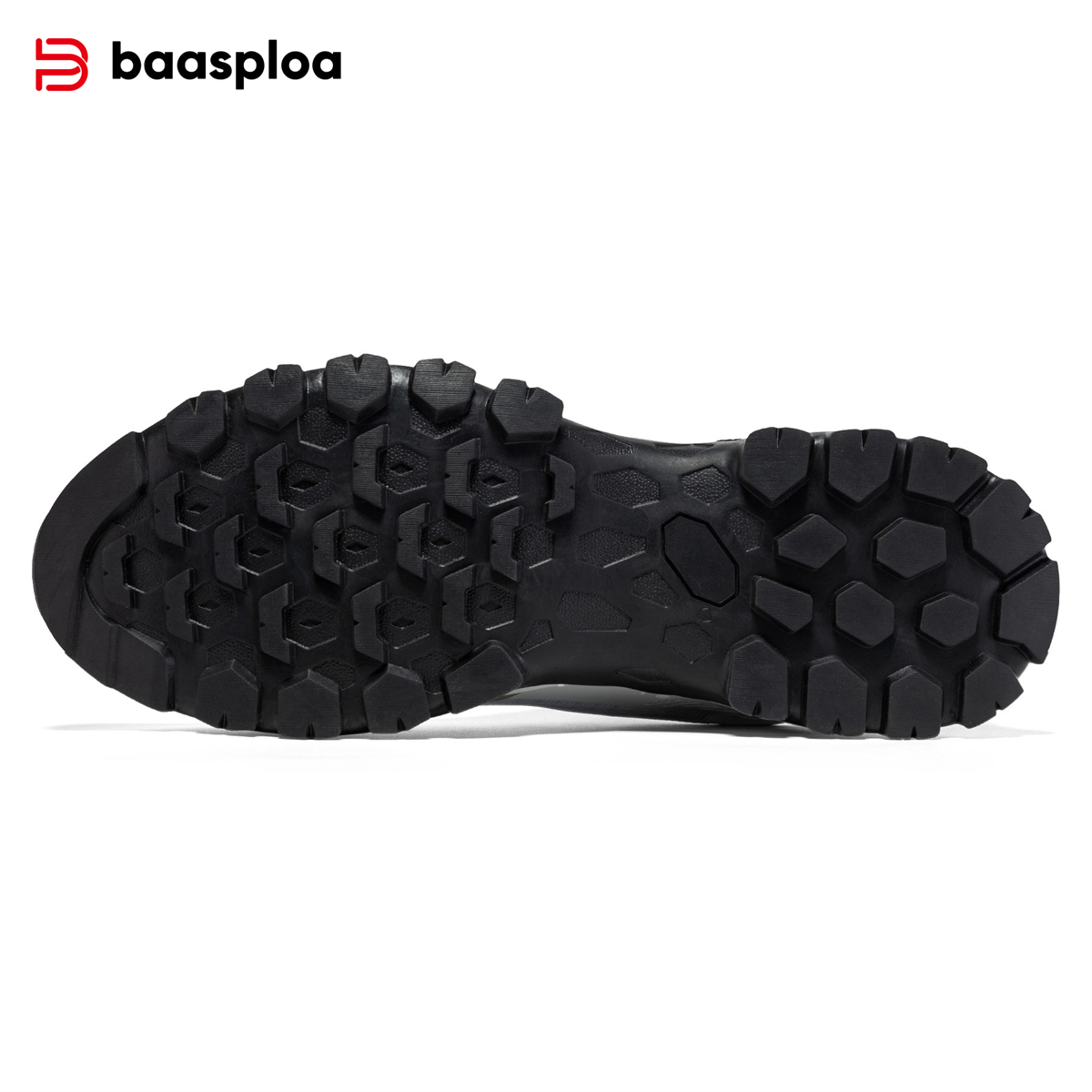 Baasploa Men Hiking Shoes Outdoor Resistant Non Slip Sneakers Male Casual Lace-Up Lightweight Waterproof Shoes