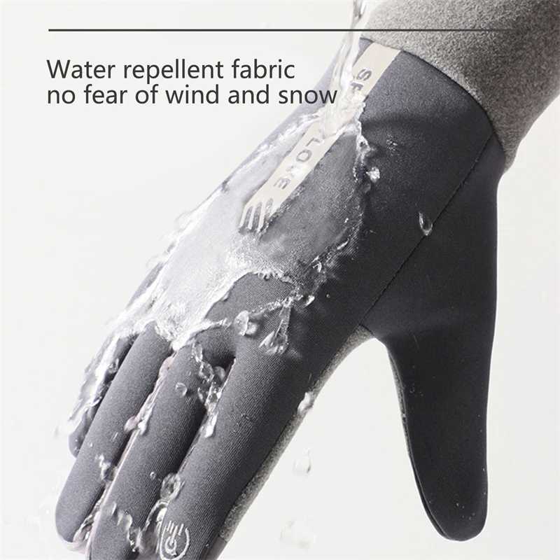 Sports Gloves Winter gloves for womens bicycles hot Fce cold resistant windproof warm outdoor running skiing gloves H240920