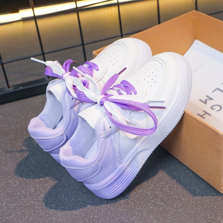 Girls' sports gradient color small white 2023 spring autumn new middle and large board children's casual shoes