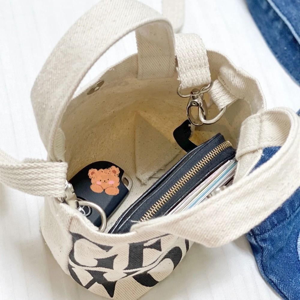 2024 Large Capacity Shoulder Canvas Letter Printing Crossbody Fashion Tote Bags Birthday Gifts