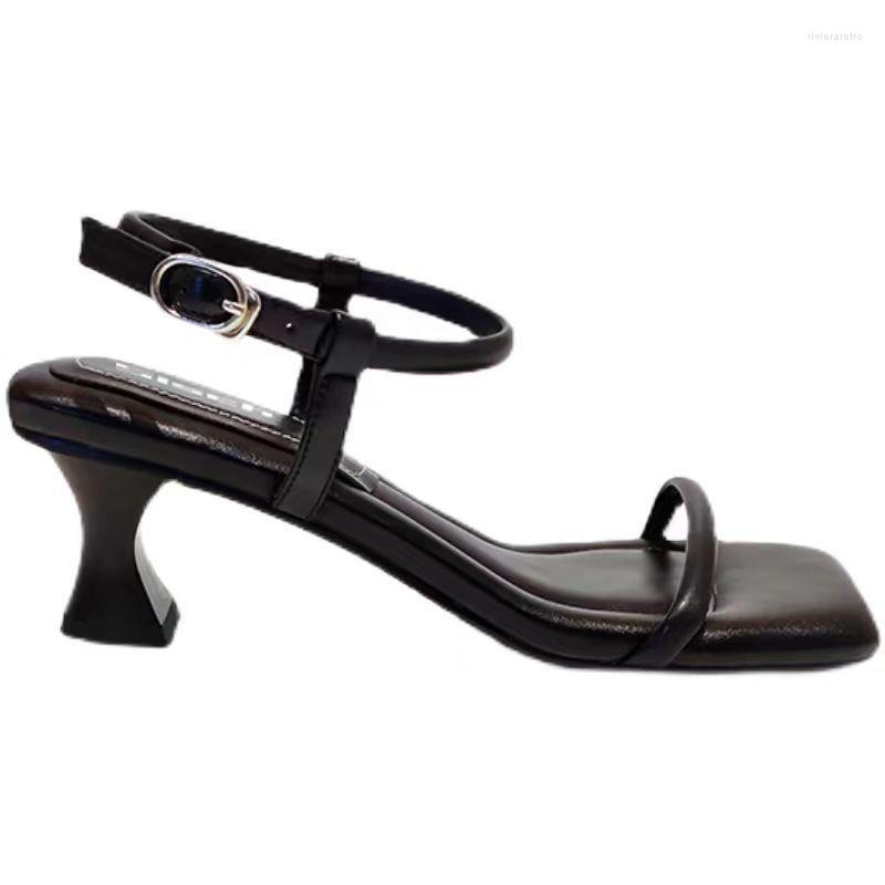 Sandals Women's 2024 Summer Internet Celebrant High Heel Heels With Buckle Strap Sexy Open Toe Korean Style