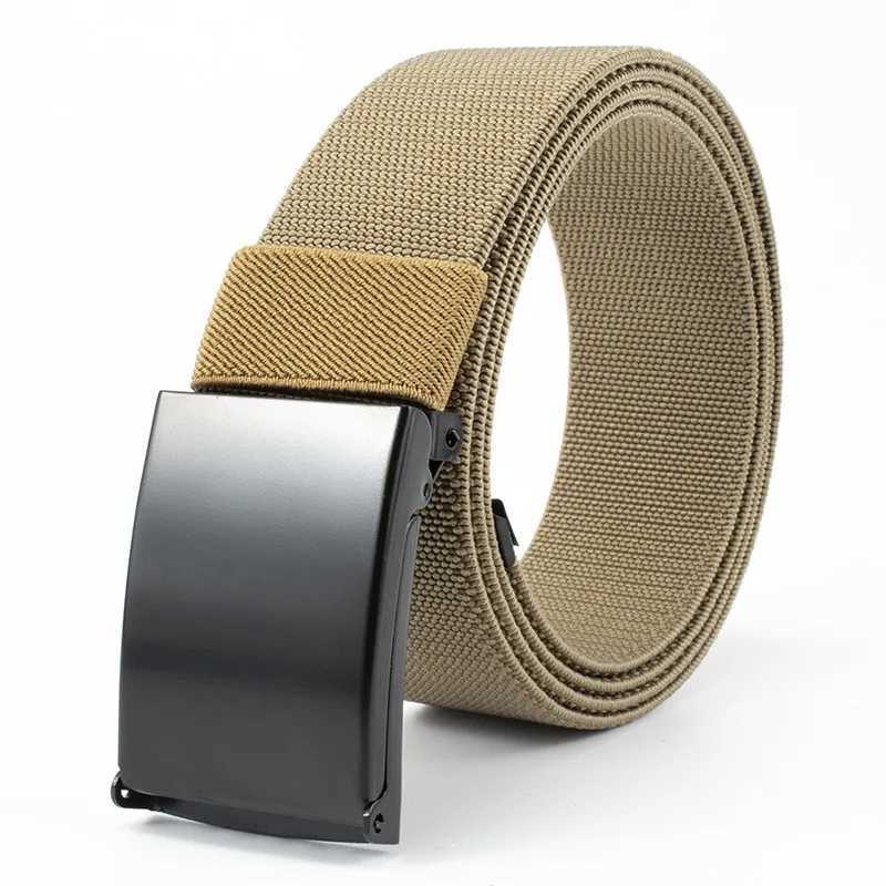 New Mens/Womens Nylon Knitted Elastic Mens Belt Outdoor Multi functional Training Canvas Belt High quality Leisure Belt W240920