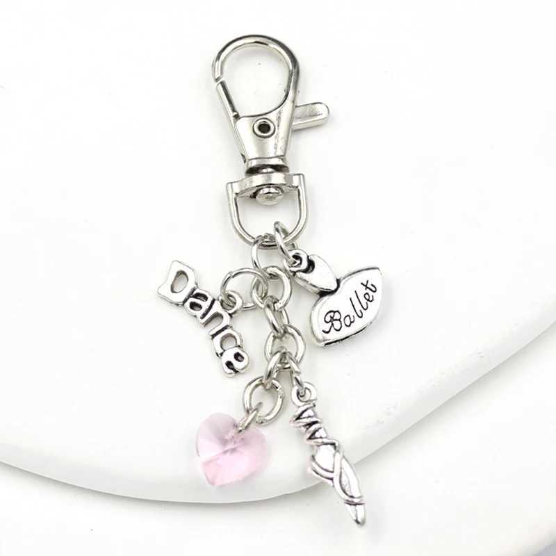 Cute Ballerina Keychain Ballet Shoes Dance Keyring Airpods Case Charm Car Holder HandBag Pendant Jewelry Ballerina Gift NewX240919