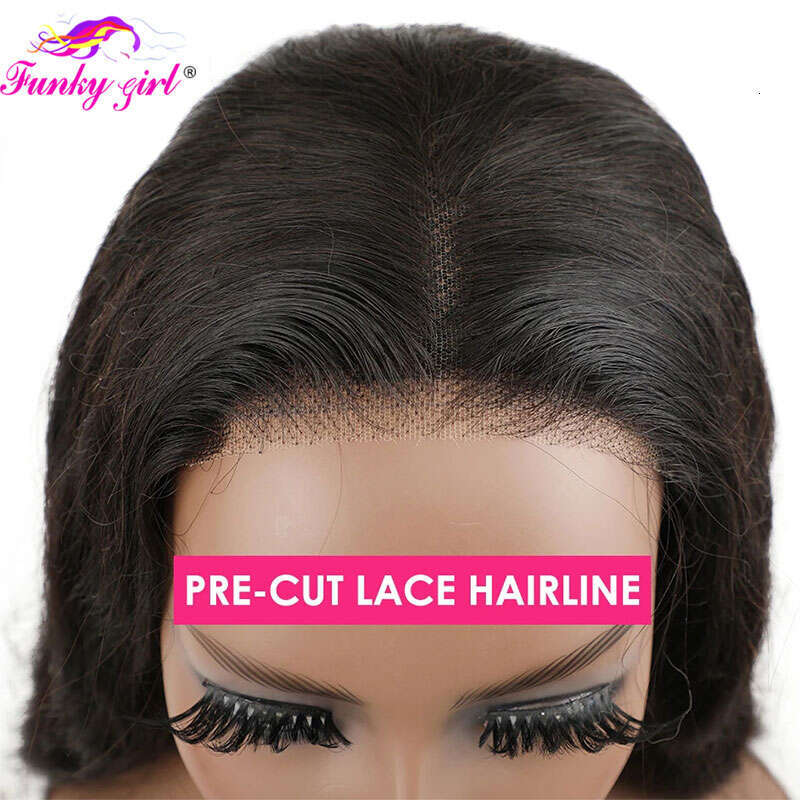 Straight Glueless Human Hair Wigs Brazilian Short Bob 13*4 Lace Closure Wig Pre Plucked Ready To Go